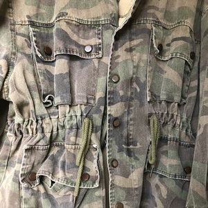 Saint Laurent camo distress jacket